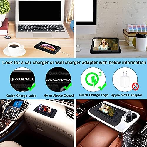 Vezeték nélküli Töltő az Autó iPhone Vezeték nélküli Töltő Gyors Töltés 15W Qi Autó Vezeték nélküli Töltés Pad Telefon Töltő Műszerfal