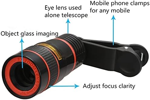 SLATIOM Egyetemes 8X Optikai Zoom Telefon Távcső Hordozható Mobil Telefon Kamera Objektív Telefotó Okostelefon