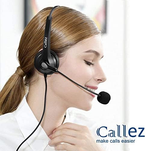 Callez Telefon Headset zajszűrős Mikrofon, Irodai Telefon Headset a Vezeték nélküli DECT Telefonok, 2,5 mm-es Fejhallgató