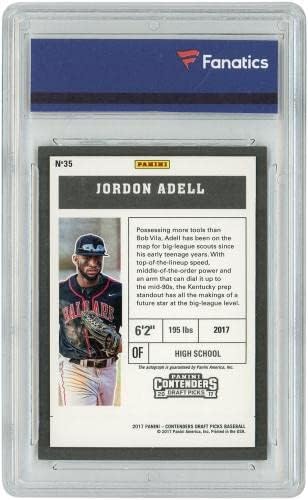 Jo Adell Los Angeles Az Angyalok Dedikált 2017 Panini Versenyző-Tervezet Csákány Újonc Kártya 3561/99 Trading Card - Baseball