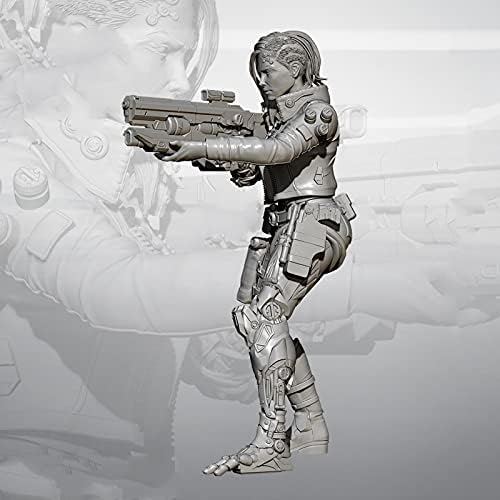 Goodmoel 75mm 1/24 Sci-Fi Planetáris Női Harcos Gyanta Ábra Modell Kit Összeszerelt, valamint Festetlen Miniatúrák/cK-6572