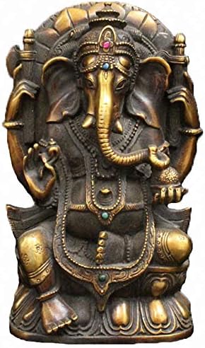 Réz Ganapatit Ganésa Ganesha Elefánt Buddha-Szobor (1)