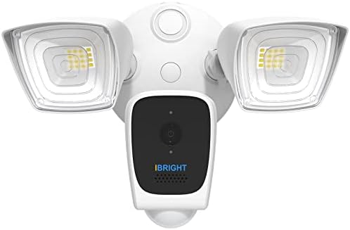 IBRIGHT Okos Floodlight Kamera, 2,4 Ghz-es 1080P Biztonsági Kamera, Kültéri, 2600LM, mozgásérzékelés, 2-utas Audio, Szirén Rendszer,