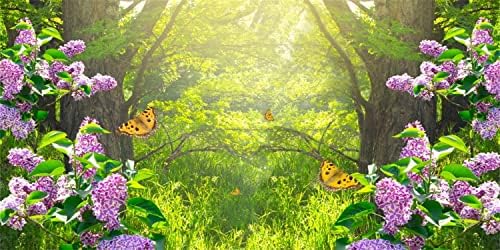 AWERT 48x24 hüvelyk Tavaszi Erdő Terrárium Háttér inforest Virág Virágzó Pillangó a Természet, a Fák, a Napfény, Akvárium Háttér