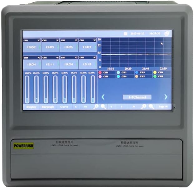 CKT1000-32 Multi-Csatornás Hőmérséklet-Felvevő Elektronikus Készülék, 10 colos érintőképernyő 32 Csatorna