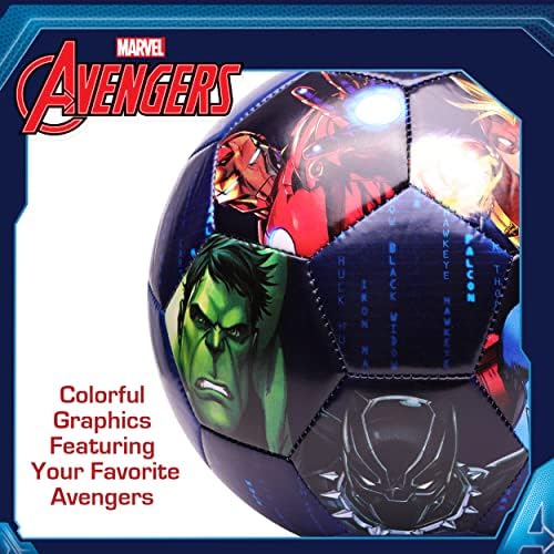 Capelli-T Sport Marvel Avengers Futball-Labda, Ifjúsági Gyerekek Beltéri Kültéri Futball-Labda, 5-Ös Méretű