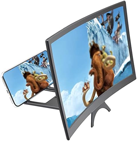 YLYAJY 12 Hüvelykes Mobil Telefon Görbített Képernyő-Erősítő-Erősítő 3D Videó Mobiltelefon Nagyító Konzol Állvány Összecsukható
