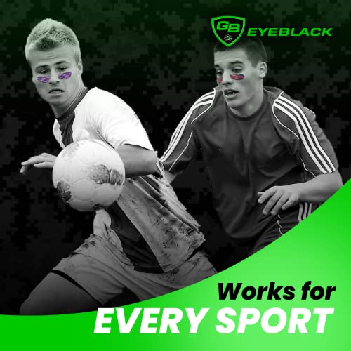 GB Eyeblack - 12 Pár Peel & Stick Sportos Eyeblack, Szem Fekete Foci, Vakító Blokkolók Színes Sárga Szem Fekete Matricák, Szem Fekete