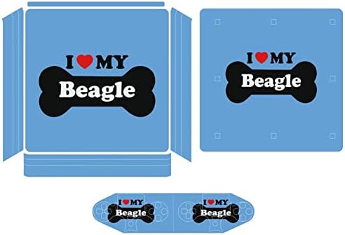 Szeretem A Beagle MŰANYAG Öntapadós Matrica Bőr Védő Matricát PS4 Pro/PS4 Slim Vezérlő
