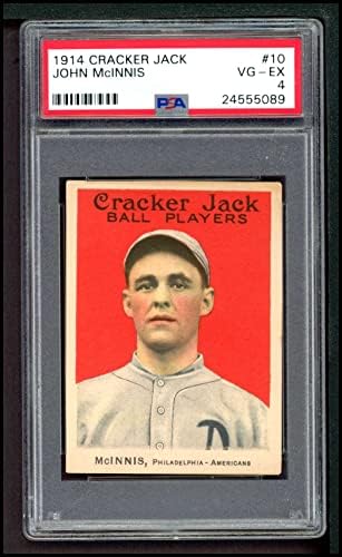 1914 Cracker Jack 10 Fülledt McInnis (Baseball Kártya) PSA a PSA 4.00