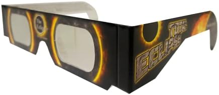 Eclipse Szemüveg - 10 pár - AAS Jóváhagyott - ISO Minősített Biztonságos összes napenergia-napfogyatkozás - (Solar Világító)