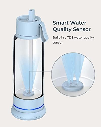 WaterH Intelligens Víz Üveg - Pálya Hidratálás Bevitel, Elemzi TDS a Víz Minősége, LED Világít Emlékeztető Bluetooth-on keresztül. Csapkod