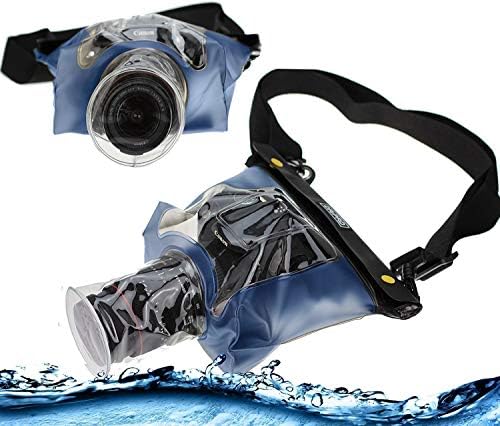 Navitech Kék DSLR TÜKÖRREFLEXES fényképezőgép Vízálló, Víz alatti Ház Esetén/Cover Tok Száraz Táska Kompatibilis A Canon EOS 800D