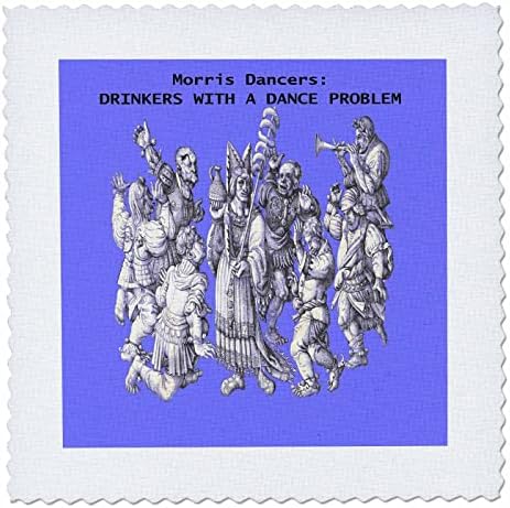 3dRose Táncosok Ivók Egy Tánc Probléma Középkori Művészet - Paplan Négyzetek (qs_356061_3)