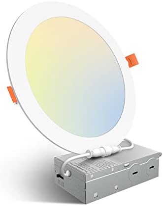 Amico 1 Csomag 8 Inch 5CCT Ultra-Vékony Süllyesztett LED Mennyezeti Lámpa csatlakozó Doboz, 2700K/3000K/3500K/4000K/5000K Választható,