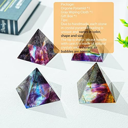 A kristályok Gyógyító Orgon Piramis, Orgonite Piramisok a Pozitív Energia Meditáció Dekoráció,Csakra Kristály Piramis E-Energia