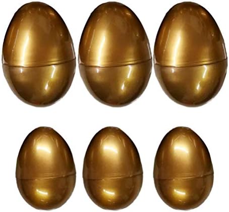 PartyKindom Fém Kosár 6db Műanyag Húsvéti Tojás Üres Tojáshéj Children' s Egg Játékszerek (Arany) Hazafelé/Fal/Szoba Dekoráció Gyerek Játékok