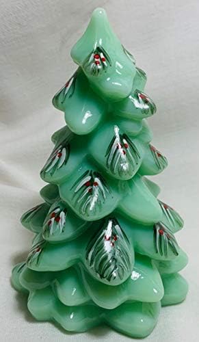 Ünnep karácsonyfa - Mosser Üveg USA - Közepes-5 1/2 (Jade Handpainted Fenyő)