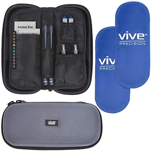 Vive Precíziós Inzulin Utazási Esetben - Hűtőtáska, a Cukorbeteg Ellátás, Gyógyszer, Toll, Üveg-Kínálat - Szigetelt Holder & Hűtés Jég - Hideg