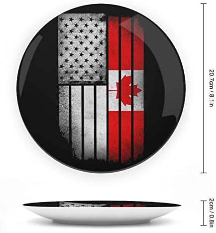 NEKÜNK a Fekete-Kanadai Zászló Kerámia Dekoratív tábla Display Állvány Lógó személyre Szabott Esküvő Évforduló Ünnepi Ajándékok Pár Szülei Neki,