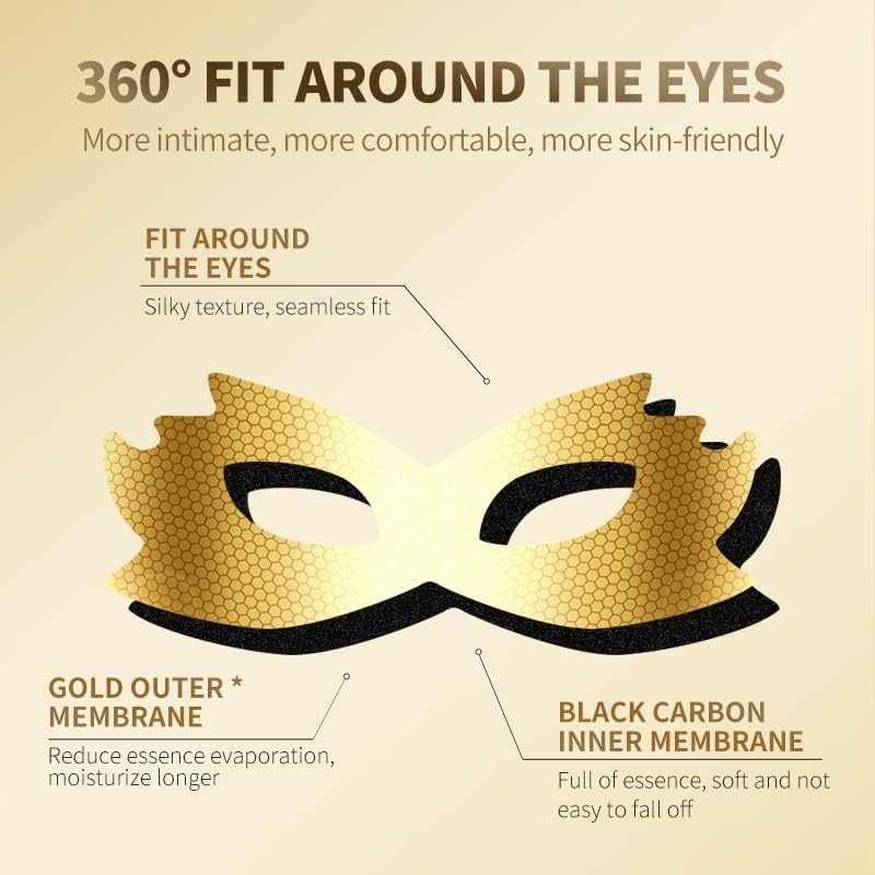 Gold Collagen Eye Mask Ránctalanító Fade Sötét Karikák Niacinamid Szem Brightening Bőrápoló Javítás Híg Finom Vonalak Kozmetikumok