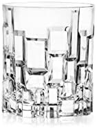 Pohár, Üveg - Dupla Régimódi Készlet 6 Szemüveg Tervezett DOF Kristály Poharat A Bourbon Whiskey Ital Vizet Iszik 11 oz. Made in Europe