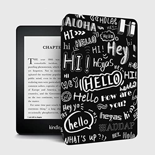 az Kindle 558 Belépés/Kindle (8 Gen) Ultra Slim Smart Mágneses Bőr Puha Szilikon tok Shell Smart Case/Abc Graffiti