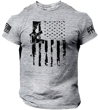 POLNHDLT Mens T-Shirt, USA Szomorú Zászló Férfi Póló Hazafias Amerikai Tee Rövid Ujjú Sleeve Függetlenség Napja T-Shirt