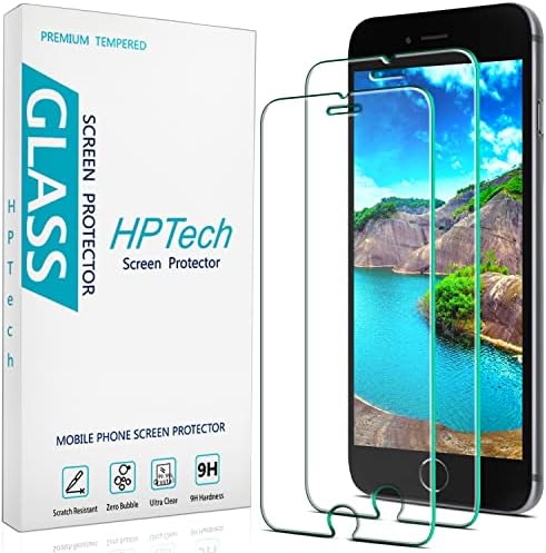 HPTech (2 Csomag) Edzett Üveg iPhone SE 3, SE 2022, iPhone, SE 2, SE 2020 képernyővédő fólia, Anti Karcolás, Buborék Ingyenes, az Ügy Barátságos