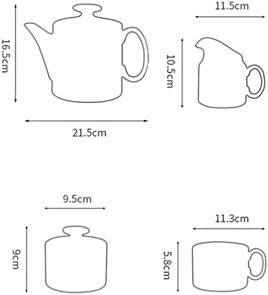 UXZDX 11 Darab Teás Készlet Kerámia Kontinentális Csésze Csészealj Teáskanna Délutáni Tea Háztartási Teás Készlet Készletek (Szín