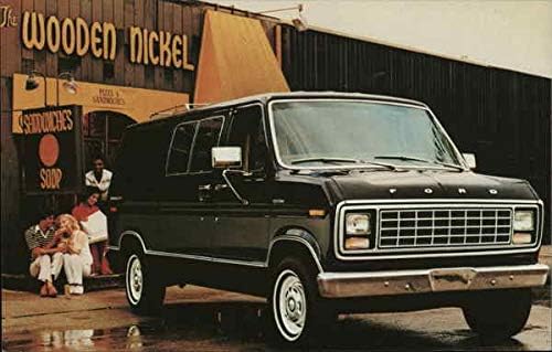 Ford Econoline - Kint Van Design - az 1980-as Autók Eredeti Régi Képeslap