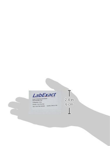 LabExact 1200362 Fokozatú D Üveg Mikroszálas Szűrő, Binderless Boroszilikát Üveg, 2.7 µm-es, 2,5 cm (Csomag 100)