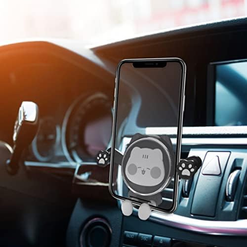 VumSyme autótelefon Jogosultja 360 Forgatás autótelefon-Hegy, Állítható Klip 4-7 Centis Mobilok Aranyos Autó Kiegészítők, Női, Fekete