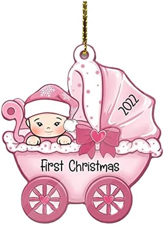 Egy Gyermek Karácsonyi Kétoldalas Akril Medál Karácsonyi Dekorációk, Karácsonyi Medál Érdekes Medál Kreatív Medál Mini Dísz Horgok (Rózsaszín-Egy,