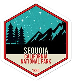 Sequoia, Kaliforniai Nemzeti Park (Fák, Hegyek) Vinyl Matrica, Matrica 3 5.5