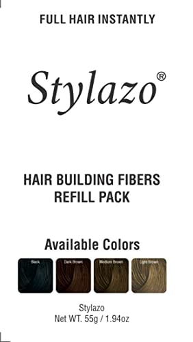 Stylazo Haj Épület Szálak Utántöltő Csomag 55g(Fekete) (hajhullás, Korrektor) Haj egyenletes, akkor c Por (55 g)