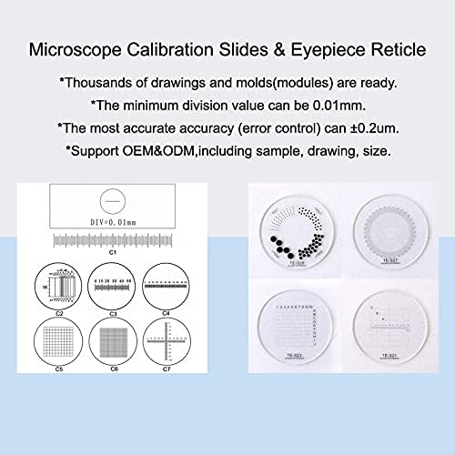 Labor Berendezés Mikroszkóp DIV 0,5 MM C5 Rács Sejt Érték Skála Mikrométer Mikroszkóp Mikroszkóp Kiegészítők (Szín : 1DB Átmérő 28mm)