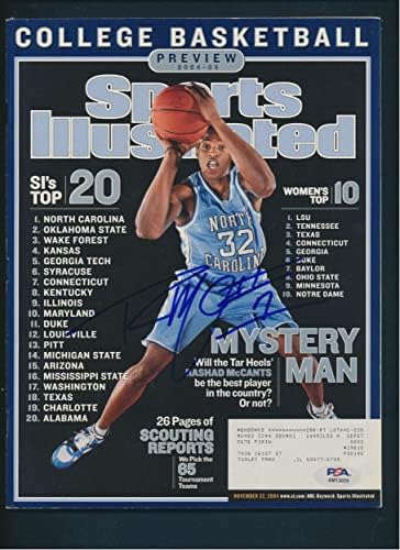 Rashad McCants Aláírt Sports Illustrated Autogramot PSA/DNS AM13025 - Dedikált NBA Magazinok