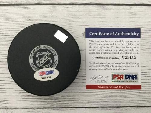 Daniel Sedin Aláírt Dedikált Vancouver Canucks Hockey Korong PSA DNS-COA-egy - Dedikált NHL Korong