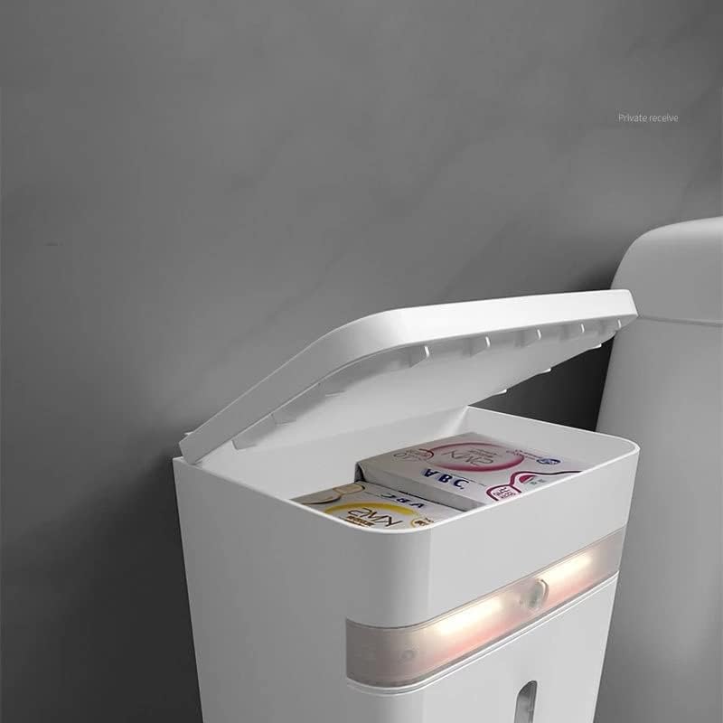 VAJON NEKEM, Falra Szerelhető Wc-Papír tartó Intelligens Érzékelő LED Világítás Nagy Kapacitású vécépapír Tároló Doboz