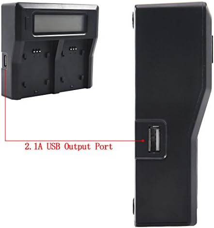 DSTE Csere 1,5 Kettős Akkumulátor Töltő Kompatibilis Canon LP-E19 LP-E4N LP-E4 USB-Port, mint LC-E19