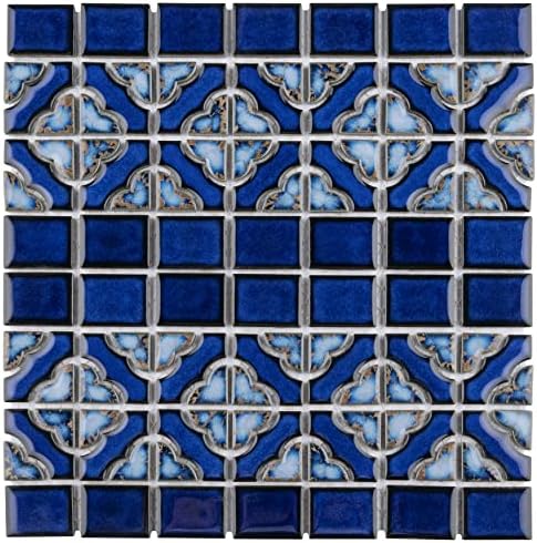 SomerTile Torony Kobalt-Delta, 12 x 12,5 Porcelán Mozaik Csempe