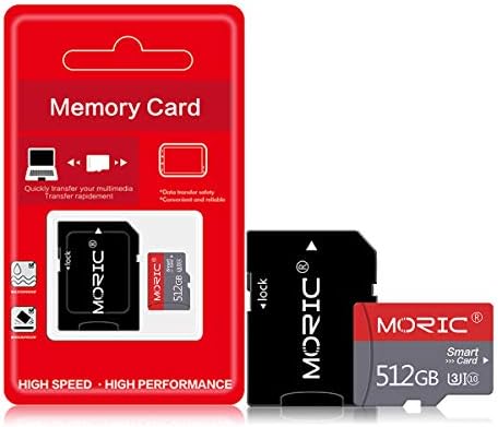 512 gb-os Micro SD-Kártya 512 GB Nagy Sebességű Memória Kártya, Class 10-es Okostelefon/Kamera/Tablet/Home Monitor, Kamera,