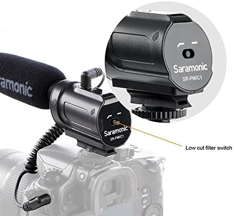 Sarmonic Videó Mikrofon, SR-PMIC1 Puska Mikrofon, 3,5 mm-es Jack, Szuper-Kardioid Egyirányú Kondenzátor Mikrofon Nikon, Canon,