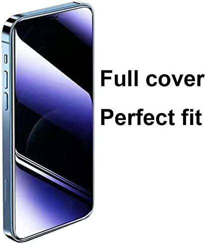 BWEDXEZ 2 Csomag Anti-Kék Adatvédelmi Edzett Üveg Ruha iPhone 12 / iPhone 12 Pro Anti-Spy képernyővédő fólia Anti-Kukkoló Film 9H