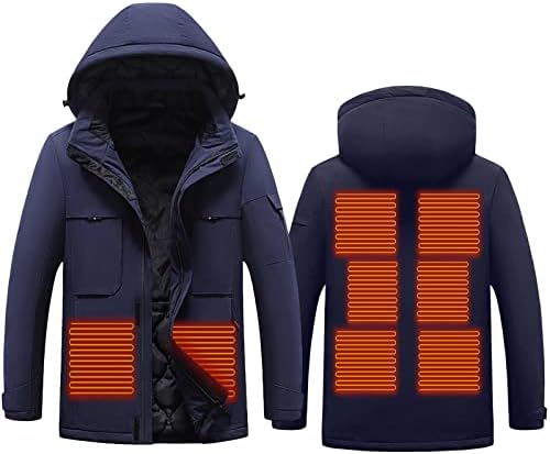 Fűtött Kabát 9 Zóna Fűtési Könnyű Pamut Le Kapucnis Kabát USB Újratölthető Fűtés Kabátok Felsőruházat Férfiak Nők