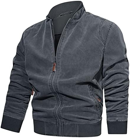 Maiyifu-GJ Férfi Könnyűsúlyú Repülés Kabát Téli Meleg Lágyhéjúteknős Bomber Kabát Outwear Teljes Zip Katonai Kabát Széldzseki