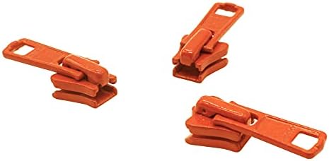 Cipzár Javítás Kit - 3 YKK Vislon Csúszkák - Szín: Narancs Nektár 523-3 Csúszkák Per Pack - Tett Az Egyesült Államokban