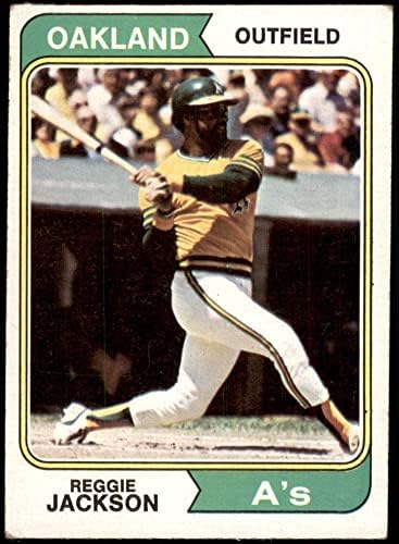 1974 Topps 130 Reggie Jackson Oakland Athletics (Baseball Kártya) VG Atlétika
