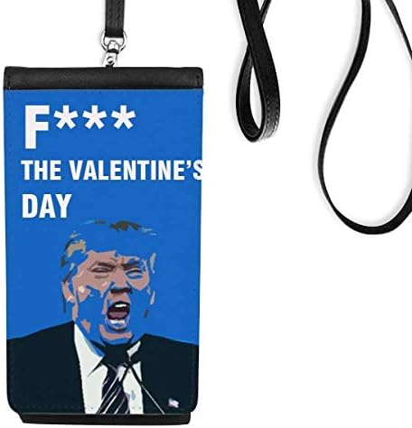 Az amerikai Elnök Nagy, Valentin-Napi Kép Phone Wallet Pénztárca Lóg Mobil Tok Fekete Zseb